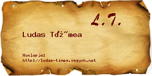 Ludas Tímea névjegykártya